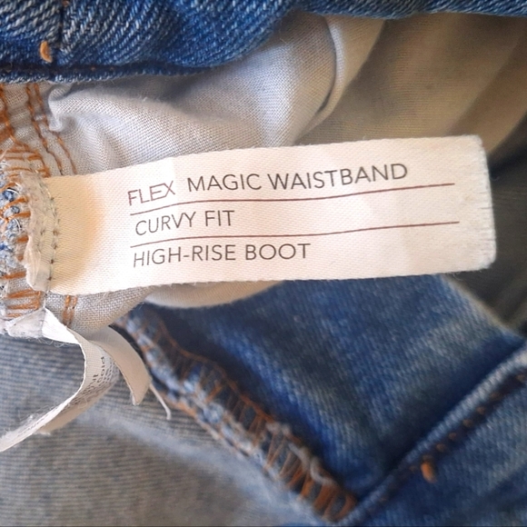 Lane Bryant Women's Blue Denim Curvy Fit High-Rise Boot Size 24 - Picture 4 of 5